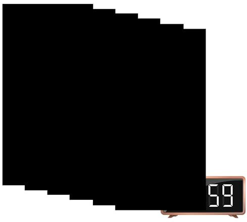 LED Tönungsfolie, Licht Dimmer Folie Selbstklebend, LED Abdeckung Dimmen, Schwarze Folie Selbstklebend, Verdunkelungsfolie für Lichtwecker Router Elektronikgeräte (99% Verdunkelung)