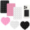 Eophmi Silicone Suction Phone Case Mount 6pcs Double-Sided Heart Shaped Non Slip Suction Cup Phone Mount Hands-Free Phones Accessories Holder For Selfies And Videos for All Cell Phones