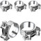 TXXATX T Bolt Hose Clamp 48-51 mm Hose Clip 5 Pieces Exhaust Clamp 304 Stainless Pipe Clamps Band Width 22 mm Adjustable Clips for Water Pipe Gas Pipe Automotive Tube Attachment