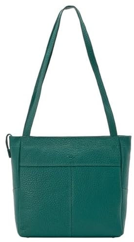 VOI Schultertasche QUILA HIRSCH Shopper Handtasche Leder Damen: Farbe: Smaragd