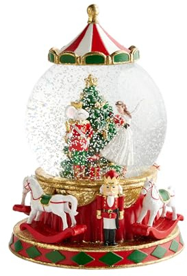 home&you - Schneekugel Frostis, mit Spieluhr, Weihnachtsdeko, Tischdeko, Dekoration für Wohnzimmer Schlafzimmer, aus Glas und Kunstharz, 21x15x15 cm - Mehrfarbig
