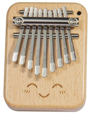 Tmboryuu Winziges Kalimba Daumenklavier mit 9 Tasten, tragbares Kalimba Finger Daumen Klavierinstrument aus Holz für Musikbegeisterte, Entspannung, einfach zu spielendes Instrument