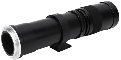 Jectse 420-800 Mm F 8.3 Manuell Telezoomlins, Aluminiumlegering Optiskt Glas Manuellt Fokus RF-zoomlins För RF-fäste Spegellösa Kamera SLR-kameralinser (Svart)