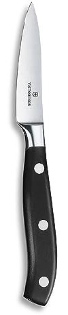 Victorinox Grand Maître, coltello professionale da ufficio, lama extra-affilata, affilatura diritta, 8 cm, manico in plastica, acciaio inossidabile, nero