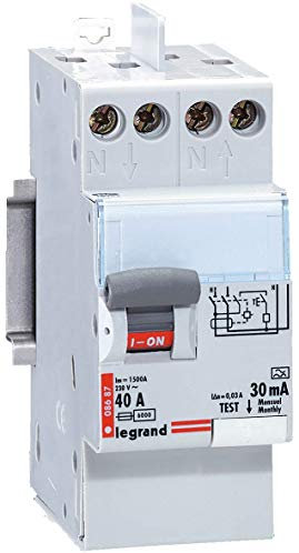 Legrand - Interrupteur différentiel bipolaire - 2P - type A 30mA arrivée haut/départ bas 63A