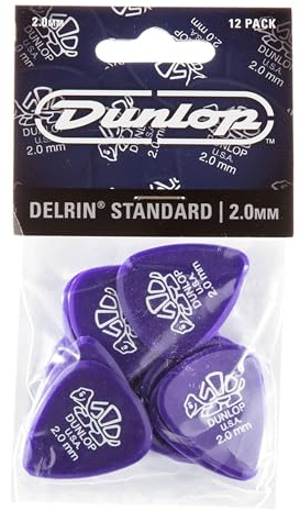 Dunlop 41P2.0 Delrin Standard Picks 2,00 mm - Plektren Set