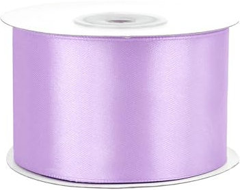 Satinband 50mm x 25m Rolle - FARBAUSWAHL in 3/6/12/18/25/38/50/75/100mm - farbecht & waschbar - Schleifenband für Hochzeit - Geschenkband zum Verpacken Dekorieren Basteln - Flieder 462H