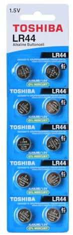 Toshiba LR44 AG13 Alkaline 1.5 Volt Batteries 10 Count