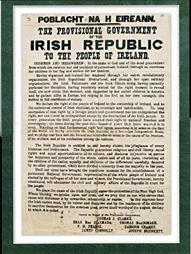 Poster Proklamation der Republik Irland 1916 – Poblacht Na h Eireann