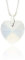 Halskette Damen 925 Silber mit Swarovski Elements Herz Anhänger White Opal als Geburtstagsgeschenk für Frauen, Geschenk für die Freundin, sage mit einer Herzkette Ich liebe dich.