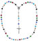 Kaltner Präsente Geschenkidee - Rosenkranz für Damen und Herren mit Kreuz Anhänger Marienbild und Glas Perlen Farbe bunt Mehrfarbig