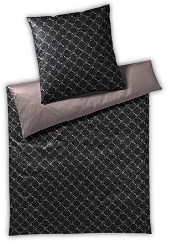 Joop! Bettwäsche Cornflower Double Shiny Black 1 Bettbezug 200 x 220 cm + 2 Kissenbezüge 80 x 80 cm