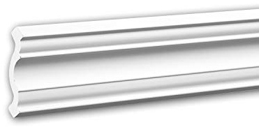 PRO[f]home® - Cornice Moulding 650115 Decorative Moulding Crown Moulding Coving Cornice Neo-Classicism Style White 2 m Profhome