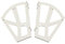 1 Par De Zapatos Móviles De Bisagras De Gabinete De Almacenamiento De Muebles Hardware Oculto Sobre El Ajuste (1 Capa) (Blanco)