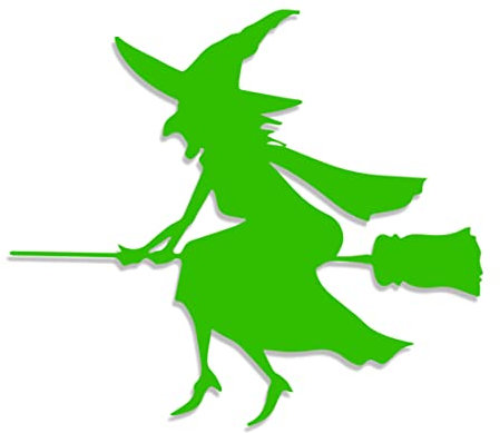 Decus Shop Halloween Witch Hexe L 0235 (grün) // Sticker OEM JDM Style Aufkleber