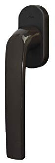 Roto Fenstergriff Samba mit Logo, mit Schrauben, Farbe tiefschwarz, Stiftlänge 43 mm