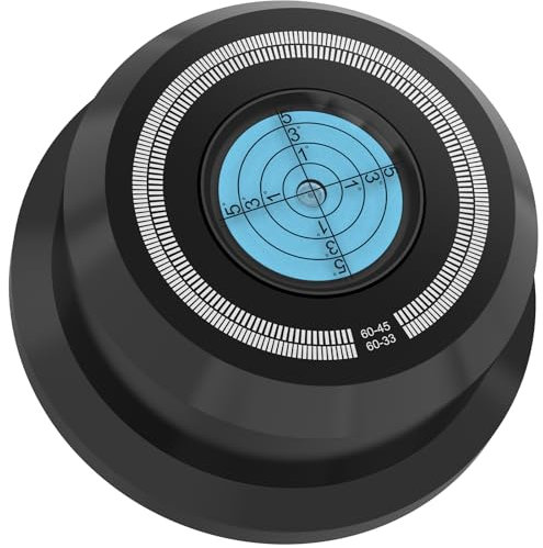Monosaudio Schallplattengewicht 320G 60Hz Schwarz Vinyl Schallplatte Disc Stabilisator Aluminium Plattenspieler Klemme Phono Gewicht LP für Phonograph Plattenspieler