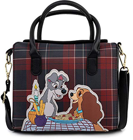 Loungefly Disney Lady And The Tramp Plaid Dinner Crossbody