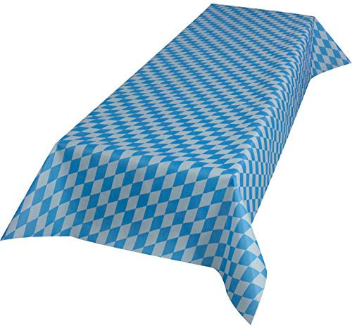 Sensalux Vlies-Tischdecke mit 45% Recyclatanteil, abwaschbare Tischdecke mit Lotuseffekt, 1,18m x 2,5m Bayrische Raute