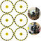 Jucoci Objective Point Markers 6PCS Set Objective Marker Compatible with Wargame, Warhammer 40k Yellow Version 2 (Miniature Not Included)