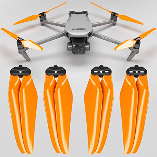 Master Airscrew Stealth Propeller für DJI Mavic 3 & Mavic 3 Pro/Cine/Enterprise/Classic/3T/3M - Orange, 4 Stück