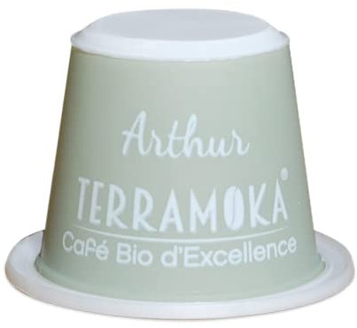 TERRAMOKA 300 Capsules Café Bio d’excellence 80% Pur Arabica du Brésil et du Mexique - Compatible avec les machines à Capsules Nespresso - Riche et savoureux - Zéro Déchet - Torréfié en France