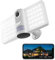 LAXIHUB 1080P Telecamera Wi-Fi Esterno, Videocamera Sorveglianza Esterno con Proiettore, Visione Notturna, IP65, Allarme Sirena, PIR Rilevamento Movimento, Audio Bidirezionale, Compatibile con Alexa