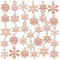 Julie Wang 100g Rose Gold Snowflake Charms for Christmas New Year Jewelry Making Necklace Earring Bracelet Keychain Craft DIY Finding Wholesale