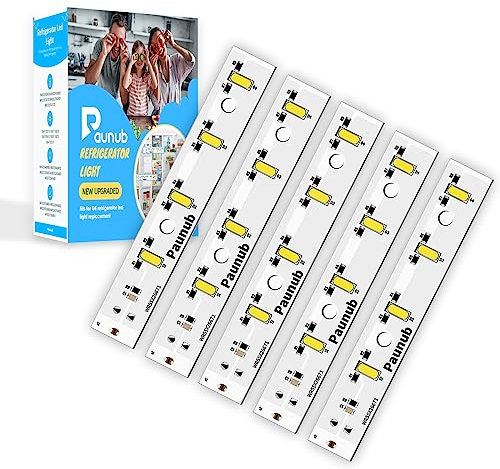 Upgrade WR55X26671 LED Lichtplatte für GE Freezer Kühlschränke ersetzt PS11767930 AP6035586 4468532 EAP11767930, wasserdicht, 5 Stück
