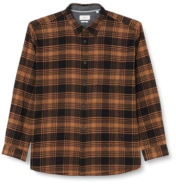 s.Oliver Chemise à Carreaux pour Homme, Coupe Droite Marron, 3XL, Marron, XXXL