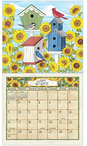 Legacy Coming Home Wandkalender 2024, Bauernhofgrün, 33 x 30 cm, Papier