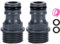 Confezione da 2 connettori per rubinetto per tubo da giardino, connettore maschio filettato da 1/2 per tubo flessibile da 1/2 BSP, raccordi per irrigazione maschio, per adattatore filettato per