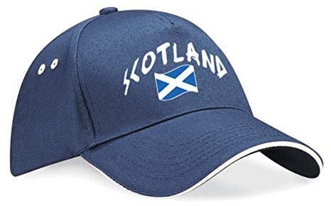 Supportershop Unisex Schottland Baseballkappe, blau, One Size