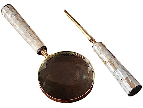 India Handicrafts 20330 Lese-Glas und Brieföffner-Set, 25,4 cm