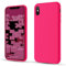 CALOOP Slim-Fit for iPhone X Case,iPhone XS Case,Skin Soft Liquid Silicone,Sturdy Shockproof Hard Frame Cover with Anti-Scratch Microfiber Lining,Robust Full Protection for Screen(Hot Pink)