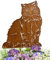 Terma Stahldesign Katzen Gartenstecker Rostifugur Made in Germany (Perserkatze)