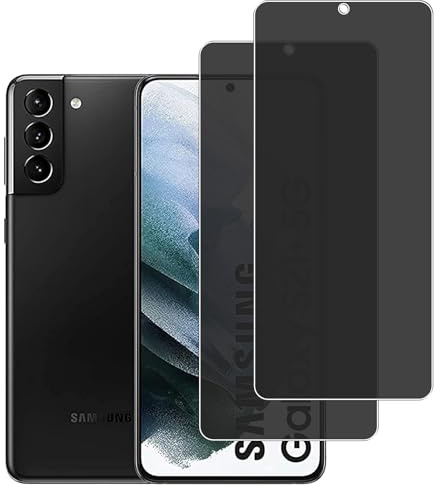 KELOLIN [2 pièces Anti Espion Verre Trempé Protection écran Pour Samsung Galaxy S21 plus 9H Dureté, Anti Rayures, Confidentialité Protecteur d'Écran Verre Pour Samsung Galaxy S21 plus