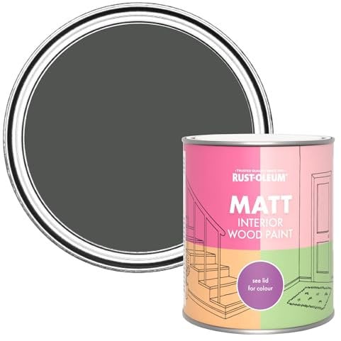 Rust-Oleum Grey Interior Wood Paint in Matt Finish - Graphite 750ml