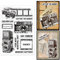 GLOBLELAND Kamera Clear Stamps Fotofilm Clear Stamps Vintage Kamera Fotorahmen Silikonstempel Für DIY Scrapbooking Fotoalbum Dekorative Karten Herstellung 6.3x4.33 Zoll