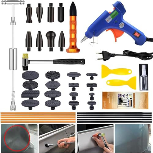 Manelord Tirabolli per Carrozzeria, Kit Ventosa Carrozzeria Estrattore Riparazione di Levabolli, Ventosa per Carrozzeria Auto per Rimozione Ammaccature