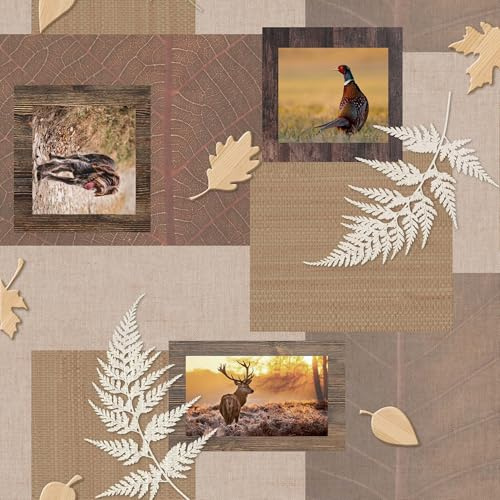 Douceur d'Intérieur Wachstuchs-Rolle (RLX 1,40 m x 20 m) Herbst, Taupe, PVC