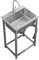 Edelstahl Waschbecken 1 Becken Mit Wasserhahn Freistehend Spültisch Gewerbliche Spülbecken Outdoor Spüle Garten Camping Restaurant Küchenspüle Einfach Zu Montieren (72x45cm)