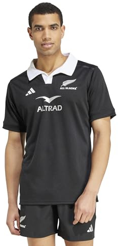 adidas Mens All Blacks Rugby Aeroready Short Sleeve Jersey Black L