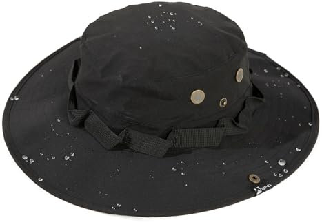 TOP-EX Sonnenhut Herren Breite Krempe UPF 50 Wasserdichter Boonie Huts Sonnenschutz Hut Safari Hut Sommer Outdoor Buschhut Faltbar & Winddicht Schwarz XL