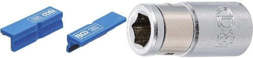 BGS 9796 | Schraubstock-Schutzbacken | 2-tlg. & 8213 | Bit-Adapter mit Haltekugel | Innenvierkant 6,3 mm (1/4) | Innensechskant 6,3 mm (1/4)
