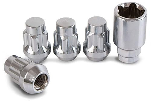 Precision - Silver Locking Wheel Nuts - Compatible with Kia Sportage - M12 x 1.5-60 Degree Washer Seat - SFP