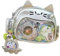 Vobomo Cat Ita Bag Pin-Display Rucksack für Schule, PU-Leder, adretter Rucksack für Mädchen, Y2k, ästhetische Einzel-Umhängetasche, Silber, Kawaii