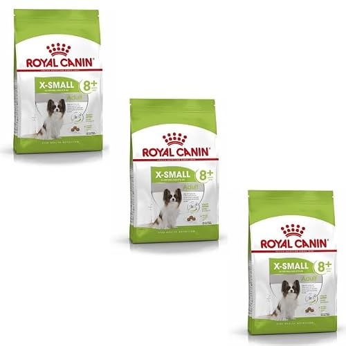 X-Small Adult 8+ | Trockenfutter für sehr kleine ältere Hunde | 3 x 500 g | Royal Canin | Alleinfuttermittel | Zur Unterstützung der normalen Vitalität, Verdauung & Harnwegsfunktion | 3er Pack