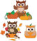 DELORIGIN Stanzformen Mit Eulen Herbstkürbis Zum Basteln von Karten Prägen Scrapbooking Schablonen Stanzschablonen Neuheiten 2025 Für Heimwerker Bastelalben Grußkarten Halloween Geschenkdekor