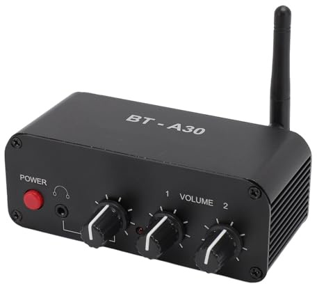 Audio-Vorverstärker, Bluetooth-Soundverstärker mit Lautstärkeregler, 3,5-mm-Zweikanal, Kopfhöreranschluss, für Computer, Mikrofon, Lautsprecher